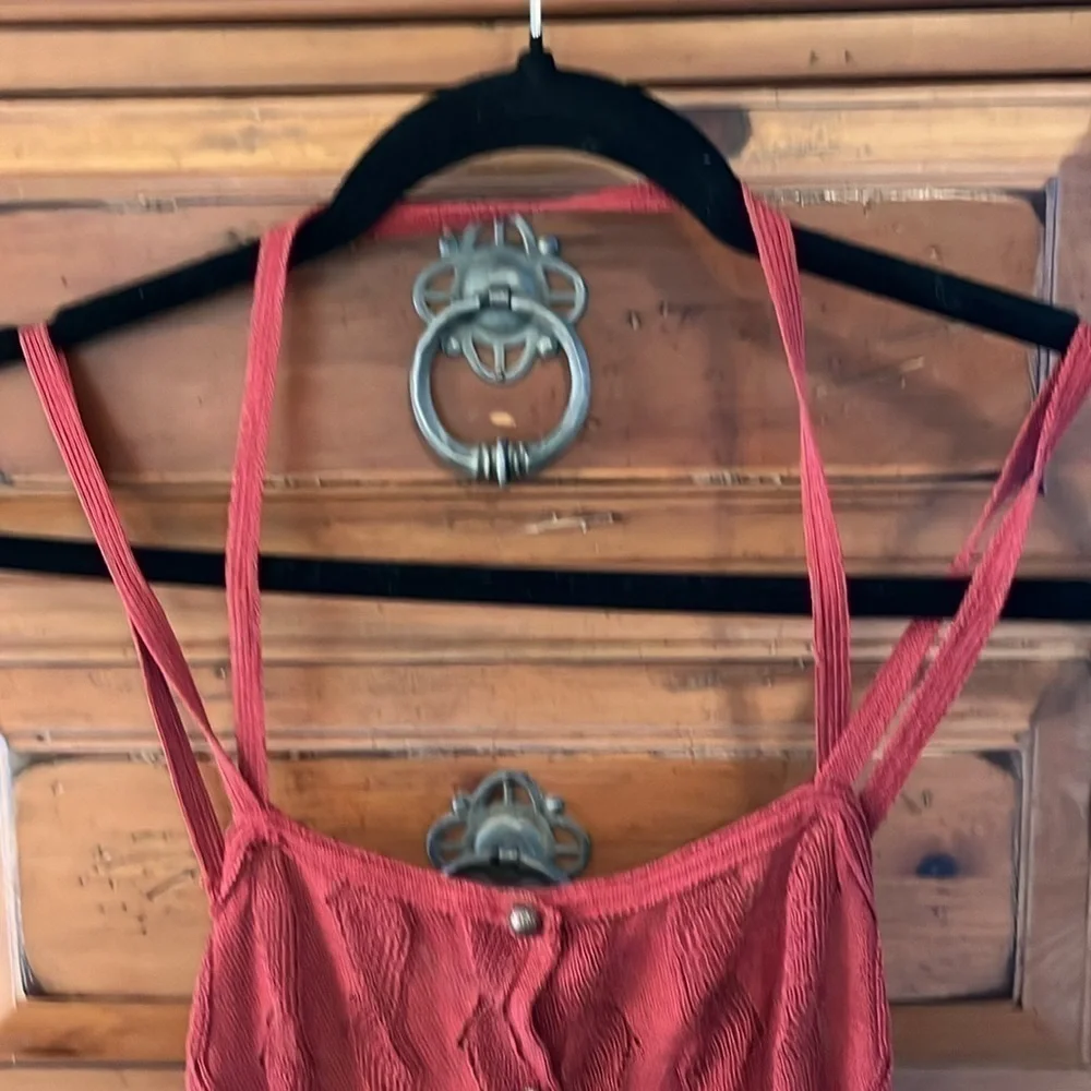 Free People Rust Tank Tunic Top Size XS NWOT
